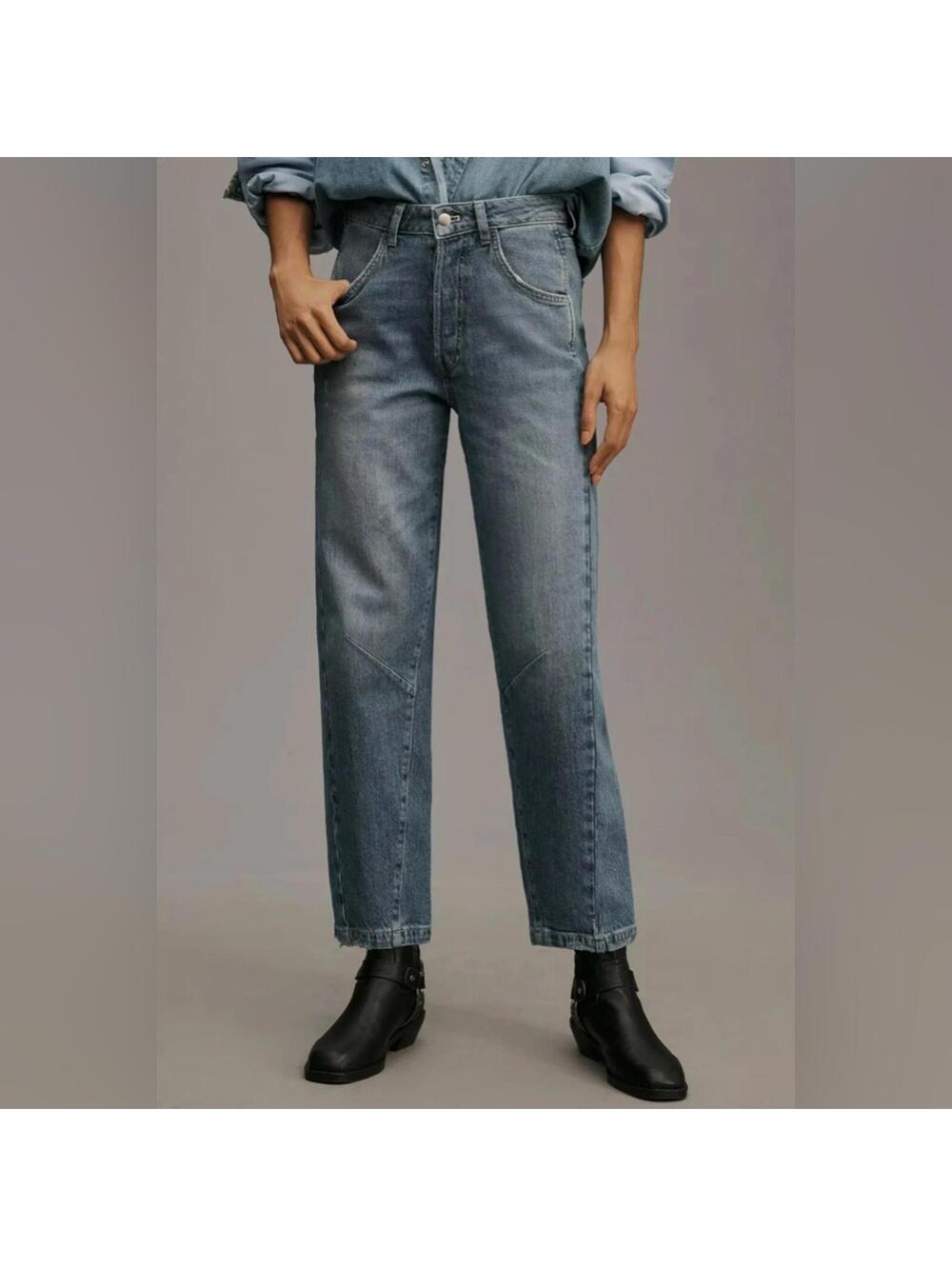 Anthropologie Pilcro Reworked High-Rise Taper Jeans - Picture 3 of 9